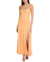Susana Monaco Twist Front Strapless Maxi Dress