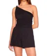 Susana Monaco Twist One-shoulder Romper In Black In Black