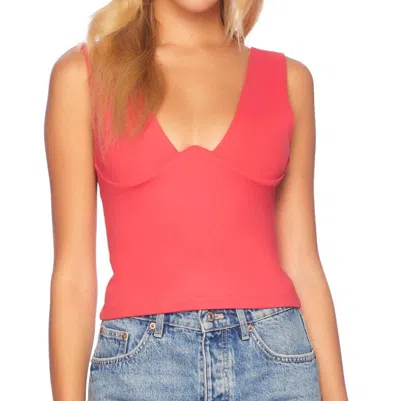 Susana Monaco Underwire Tank Top In Framboise In Pink