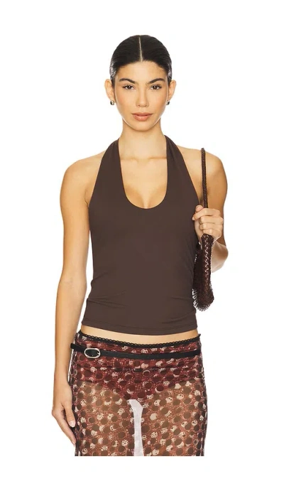Susana Monaco Urban Halter Top In Brown