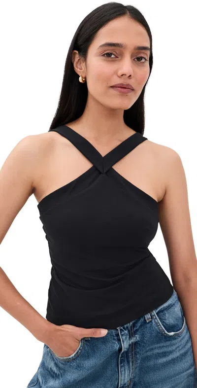 Susana Monaco V Center Strap Top Black