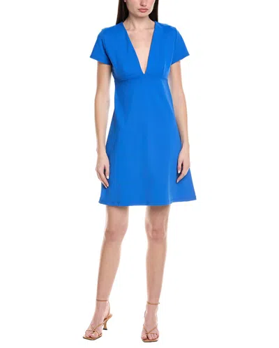 Susana Monaco V-neck A-line Mini Dress In Blue
