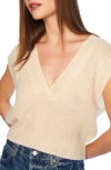 Susana Monaco V-neck Sweater Vest In Belgian Creme