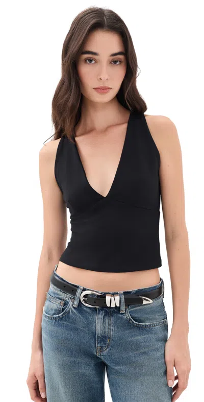 Susana Monaco V Neck Tank Black