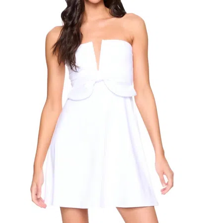 Susana Monaco V Wire Bow Flare Dress In Sugar In Multi