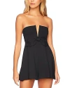Susana Monaco V Wire Bow Romper In Black