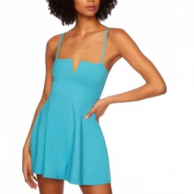Susana Monaco V Wire Romper In Tahitian In Blue