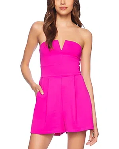 Susana Monaco V Wire Romper In Magenta