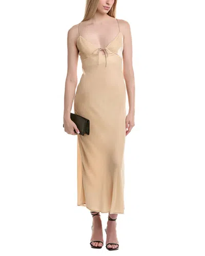 SUSANA MONACO SUSANA MONACO VELVET BIAS CUT SILK-BLEND MIDI DRESS
