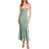 Susana Monaco Velvet Slipdress In Celadon