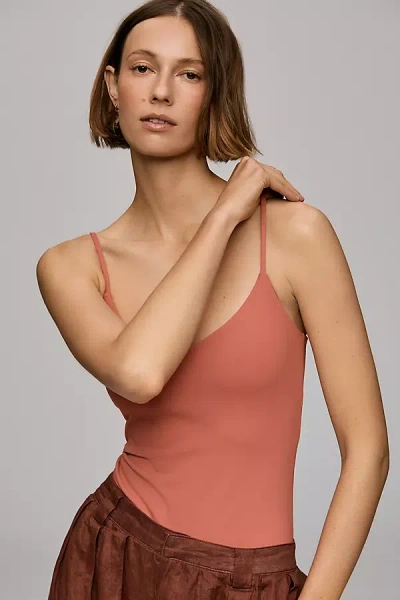 Susana Monaco Very V String Bodysuit In Red