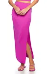 Susana Monaco Viscose Side Slit Skirt In Supernova In Pink