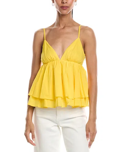 Susana Monaco Voile String Back Top In Yellow
