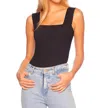 Susana Monaco Wide Strap Tank Top In Black