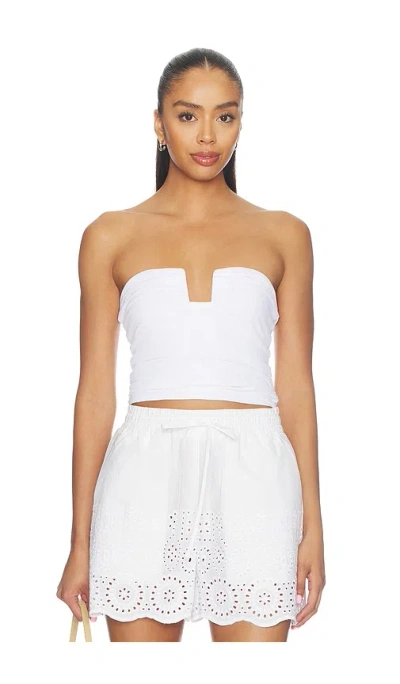 Susana Monaco Wire Gathered Tube Top In White
