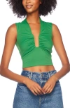 Susana Monaco Wired Sleeveless Crop Top In Central Park
