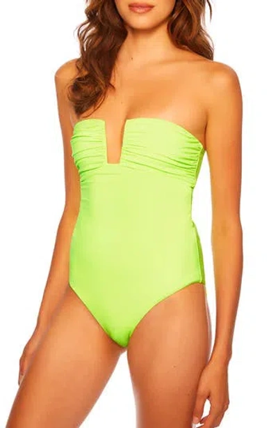 Susana Monaco Wired Strapless One-piece Swimsuit In Electric