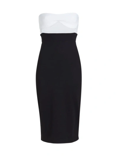 Susana Monaco Women's Colorblock Cut-out Tube Dress In Black White
