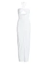 Susana Monaco Women's Halterneck Ruched Maxi Dress In Sugar