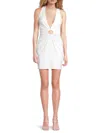 Susana Monaco Women's Plunging Sheath Mini Dress In Sugar