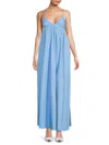 Susana Monaco Women's Poplin Cotton A-line Maxi Dress In Miku Blue