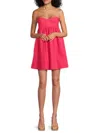 Susana Monaco Poplin Tube Flared Mini Dress In Sugar