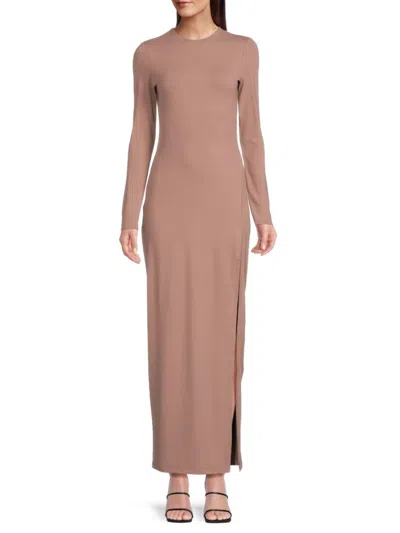 Susana Monaco Women's Side Slit Maxi Dress In Cocoa