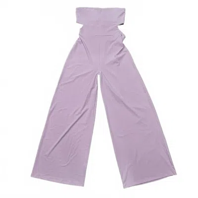 Susana Monaco Women's Strapless Open Back Tube Jumpsuit In Pink Diamond In Purple