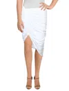 Susana Monaco Womens Slouchy Asymmetric Mini Skirt In White