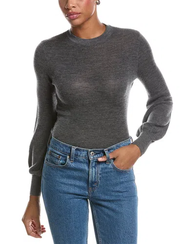Susana Monaco Wool Crewneck Sweater In Gray