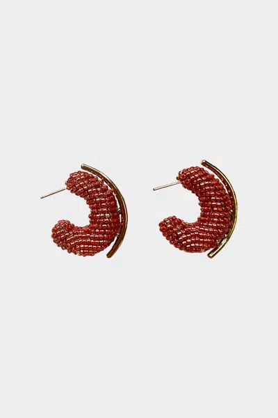 Susana Vega Mini Alba Hoops In Red