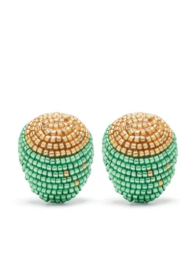 Susana Vega Mini Maurita Earrings In Green