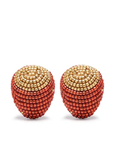 Susana Vega Mini Maurita Earrings In Orange
