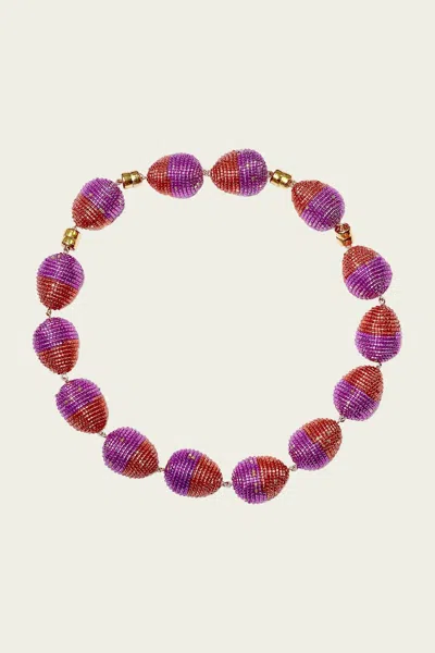 Susana Vega Roco Necklace In Red Violet In Purple