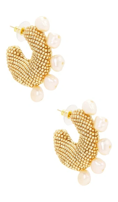 Susana Vega Solito Pearled Earrings In 金色