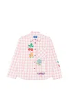 Susanna Blu Crisantemo Gingham Jacket In Pink