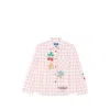 Susanna Blu Crisantemo Gingham Jacket In Pink