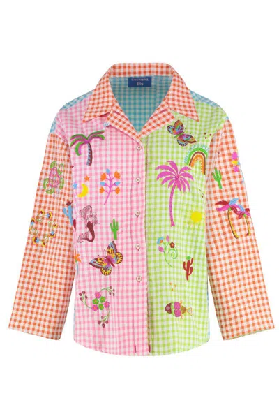 SUSANNA BLU SUSANNA BLU GARDENIA CHECKED COTTON SHIRT