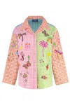 Susanna Blu Gardenia Checked Cotton Shirt In Multicolor