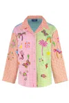 Susanna Blu Gardenia Checked Cotton Shirt In Multicolor