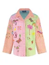 Susanna Blu Gardenia Checked Cotton Shirt