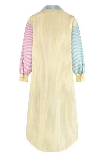 Susanna Blu Giglio Oversize Shirtdress In Multi