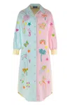 Susanna Blu Giglio Oversize Shirtdress In Multicolor