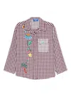 Susanna Blu Narciso Embroidered Gingham Shirt In Multi