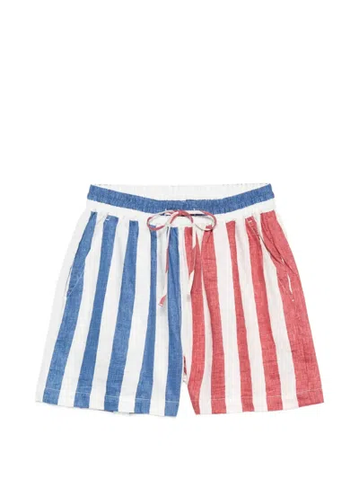 Susanna Blu Striped Drawstring Shorts In Multi