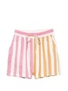 Susanna Blu Striped Drawstring Shorts In Multi