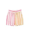 Susanna Blu Striped Drawstring Shorts In Multi