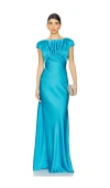 Susanna Chow Astrid Dress In 蓝色