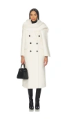 Susanna Chow Collette Scarf Coat In White
