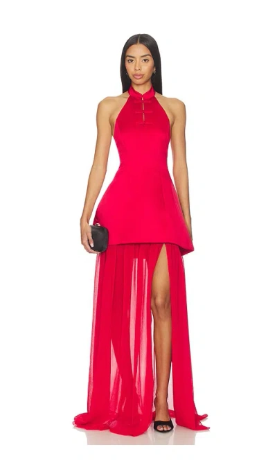 Susanna Chow Rosella Maxi Dress In Pink